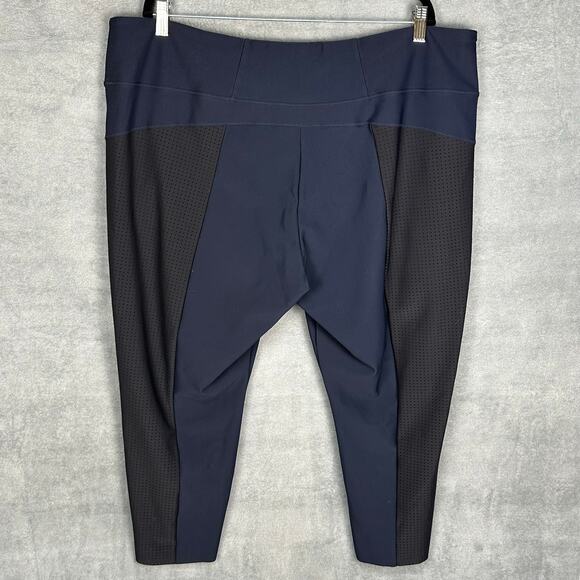 Athleta Steller Pants Womens 2X Navy Black Stretch Pockets Crop Active Trouser - Picture 6 of 14